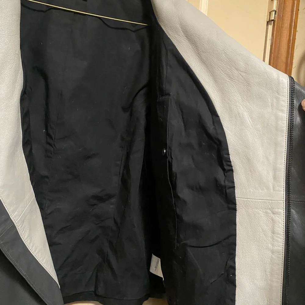 NWOT Vince Women’s Grey Lamb Leather Jacket - Picture 6 of 9